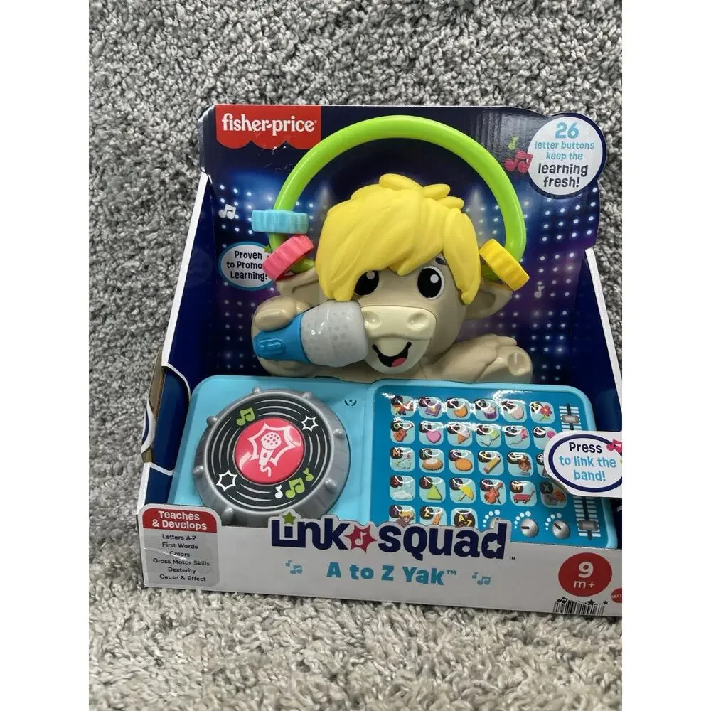 Fisher Price Link Squad a to Z Yak Baby Learning Toy with Music & Lights Age 9mo